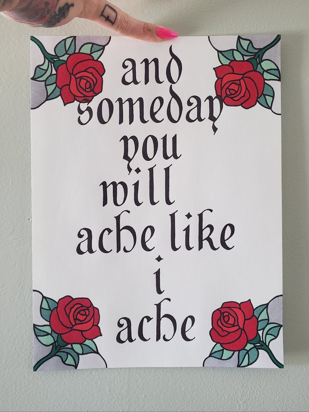 Hole Lyrics Inspired Original Art